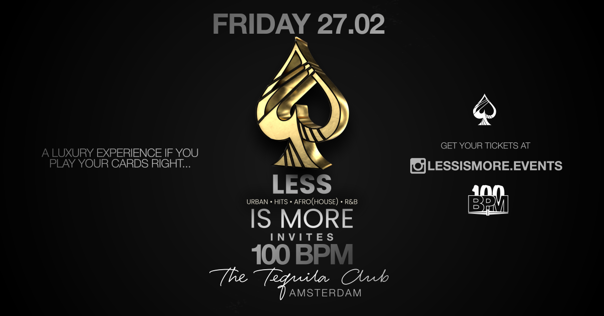 Less is More invites 100 Bpm